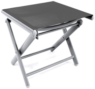 Garten Klapphocker / Fußhocker Aluminium - Textilen Anthrazit