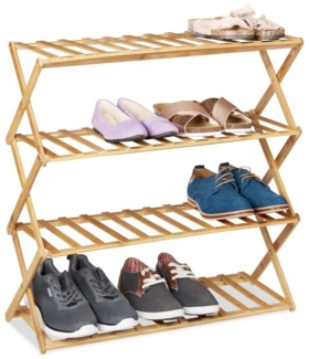 Faltbares Schuhregal aus Bambus 10038837