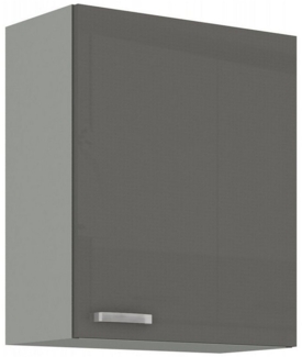 Küchen Hängeschrank 60 Hochglanz Grau Küchenzeile Küchenblock Küche Grey Bianca