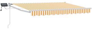 vidaXL Manuelle Gelenkarmmarkise mit LEDs Gelb und Weiß 3,5 x 2 m 3419210