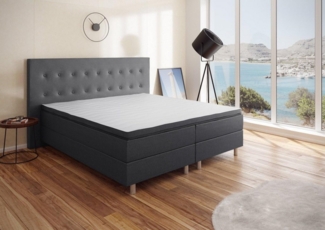 Best for Home Boxspringbett NEO Bonellfederkern inkl. 7 cm Topper (90X200 100X200 120X200 140x200 160x200 180x200 200x200 cm), inkl. Lieferung bis in die Wohnung, TOP- Preis-Leistungs-Verhältnis