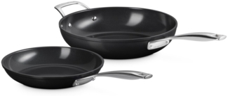 Le Creuset Essential Keramik-Antihaft 2-teiliges Pfannenset 24cm flach/28cm hoch - 24 cm - 28 cm