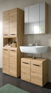 Badmöbel Set Cover in Eiche 3-teilig 135 cm