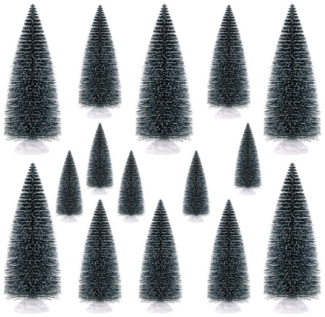 Homewit Künstlicher Weihnachtsbaum 10/15 Stück Mini Weihnachtsbaum klein Tannenbaum Schnee Christmas Tree, klein Weihnachtsbaum Weihnachtsdeko Mini Baum