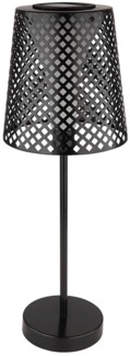 LED Solarleuchte, Loch Design, schwarz, H 50 cm