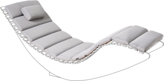 Liegenauflage BRESCIA PREMIUM 180 x 60 cm Hellgrau