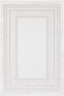 Mondlicht Beige Teppich 100 x 300 cm Polyester Beige 88778682 [en. casa]