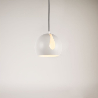 s.luce Ball Pendelleuchte tauschbarer Schirm Weiß Ø 20cm
