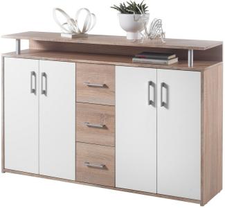 Highboard >Delia< in Sonoma-Eiche - 139x90x34cm (BxHxT)