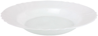 6er Set EBRO Suppenteller, tiefer Teller, Essteller, 23,5 cm, 300 ml, Opal-Hartglas