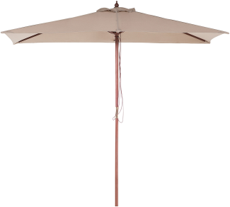 Sonnenschirm 195 x 144 x 244 cm sandbeige FLAMENCO