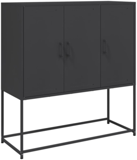 vidaXL Highboard Schwarz 100,5x39x107 cm Stahl 846536