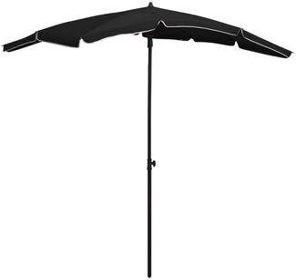 vidaXL Sonnenschirm mit Mast 200x130 cm Schwarz 315557