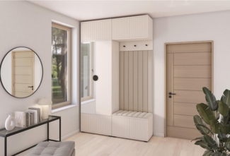 Compleo Garderoben-Set mit Sitzbank Kaschmir, Spiegel als Option