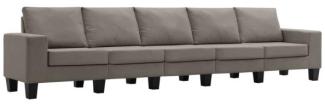 vidaXL 5-Sitzer-Sofa Taupe Stoff [287149]