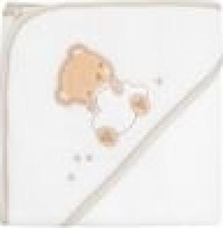 Kikkaboo Kapuzenhandtuch Dream Big 90 x 90 cm Babyhandtuch Tiermotiv Baumwolle beige