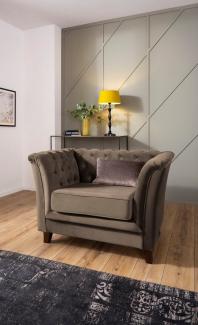 Home affaire Chesterfield-Sessel Dover Sessel, passend zur "Dover"-Serie mit Knopfheftung und losem Sitzkissen