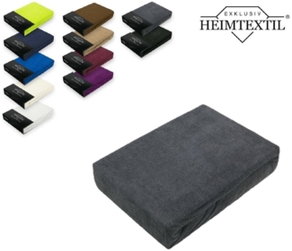 Frottee Spannbettlaken Premium Marke 200 x 220 cm Anthrazit