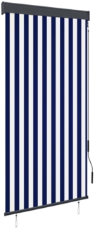 vidaXL Außenrollo 100 x 250 cm Blau und Weiß 145955
