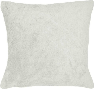 Casa Colori Kissenbezug Fleece Kissenbezug 60x60 cm Plüsch Kissenhülle Flausch, (1 Stück), Einzeln Off White