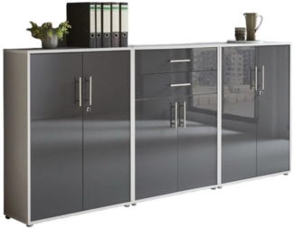 moebel-dich-auf Aktenschrank OFFICE EDITION (Set 15, abschließbar, Metallgriffe) Made in Germany