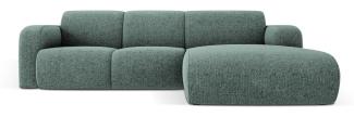 Micadoni Boucle Ecksofa Molino 4-Sitzer Rechts Chenille Petrol