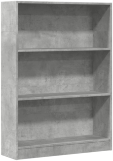 vidaXL Bücherregal Betongrau 80x24x109 cm Holzwerkstoff 857838