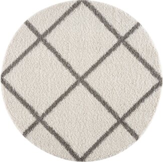 Sanat Hochflor-Teppich Madrid, rund, Höhe: 30 mm, Wohnzimmer, Langflor, Shaggy Teppich