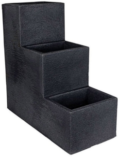 Spetebo Pflanzentreppe Kunststoff Blumentreppe in anthrazit - 60x59 cm