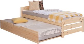 Stauraumbett Seniorenbett "Loni" 90x200 Kiefer massiv