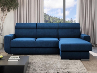 Beautysofa Ecksofa Bonny L, universelle L-Form Sofa mit Wellenunterfederung, mit Schlaffunktion und Bettkasten