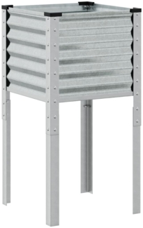 vidaXL Garten-Pflanzgefäß 45 x 45 x 88 cm Verzinkter Stahl 4008967