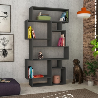 Bücherregal, 'Karmato', 168,5 x 25,5 x 96, Anthrazit