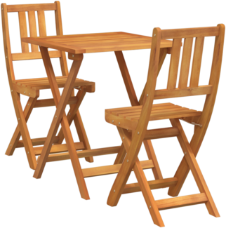 vidaXL 3-teiliges Faltbares Bistro Set aus Massivholz Akazie 4105509