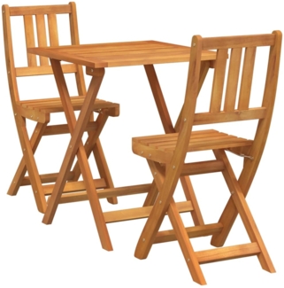 vidaXL Bistrogarnitur 3 pcs Braun Akazie Massivholz 4105509