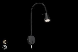 Briloner LED Wandleuchte Tusa schwarz 5W, warmweiß