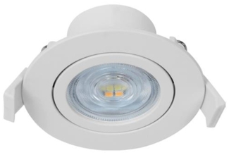 Braytron Einbauleuchte Schwenkbar Spot LED 7W 670 Lumen SQR Ø70mm IP20 Downlight 3000K-6500K Rund Weiß