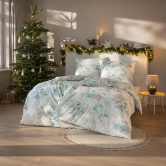 Estella Flanell Bettwäsche Frosted Flowers 4467-630 Blumen 135x200