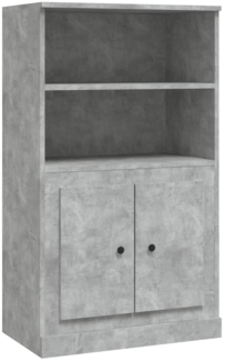 vidaXL Highboard Betongrau 60x35,5x103,5 cm Holzwerkstoff 816316