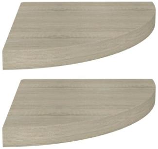 vidaXL Eck-Schweberegale 2 Stk. Eichen-Optik 35x35x3,8 cm MDF 323926