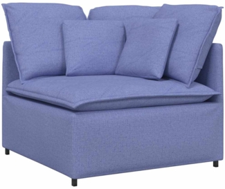 vidaXL Modulares Sofa Eckmodul mit Kissen Jeansblau 100 cm 4104457