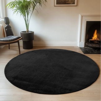 Ayyildiz Teppiche Teppich JOY 1400, rund, Höhe: 11 mm, uni Kurzflor, Wohnzimmer, viele Größen