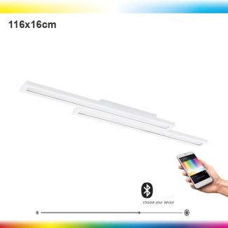 Eglo 32164 LED-Panel Deckenleuchte Crosslink SALITERAS-C weiss L:116cm B:16cm H:5cm dimmbar 2700-6500K mit Connect Funktion
