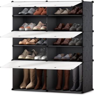 FCH Schuhregal 5-stufiger DIY Schuhschrank, mit 10 Fächern, 80 x 30 x 90 cm