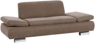 Sofa 2-Sitzer Kaye Bezug Veloursstoff Metallfuß verchromt / sahara 23128