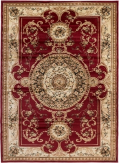 Mazovia Orientteppich Oriente Teppich - Traditioneller Teppich Orient Rot Beige, 60 x 100 cm, Geeignet für Fußbodenheizung, Pflegeleicht, Wohnzimmerteppich