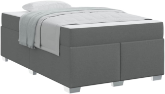 vidaXL Bettrahmen mit Matratze Dunkelgrau 120 x 200 cm Stoff 3399181