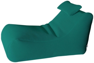 Dmora Pouf Міhck, Mehrzwecksessel, Sitzsack, Hockerhocker, Made in Italy, 70x120 h65 cm, Grün