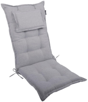 LILENO HOME Hochlehnerauflage Gartenstuhl Auflage, bequeme Sitzauflage für Gartenmöbel, Stuhlkissen, (1 St, 1er Set), Polsterauflage Silber Y, Sitzpolster für Klappstühle