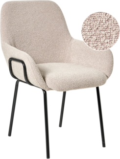Esszimmerstuhl ALGONA Bouclé Beige